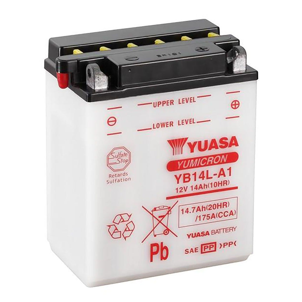 Yuasa YB14A-A1 Yumicron Series 12V 14Ah/175CCA Battery