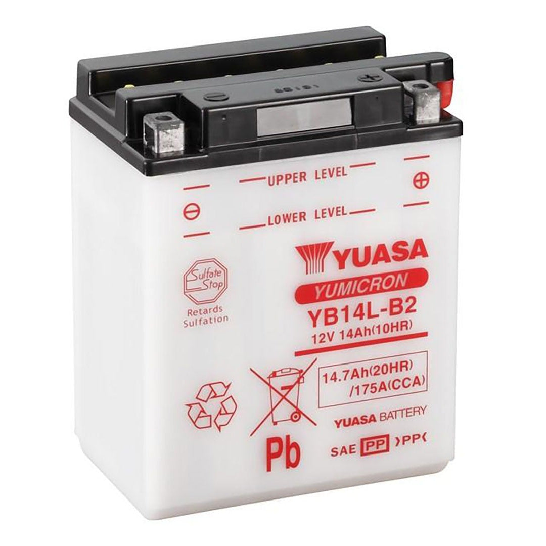 Yuasa YB14L-B2 Yumicron Series 12V 14Ah/175CCA Battery