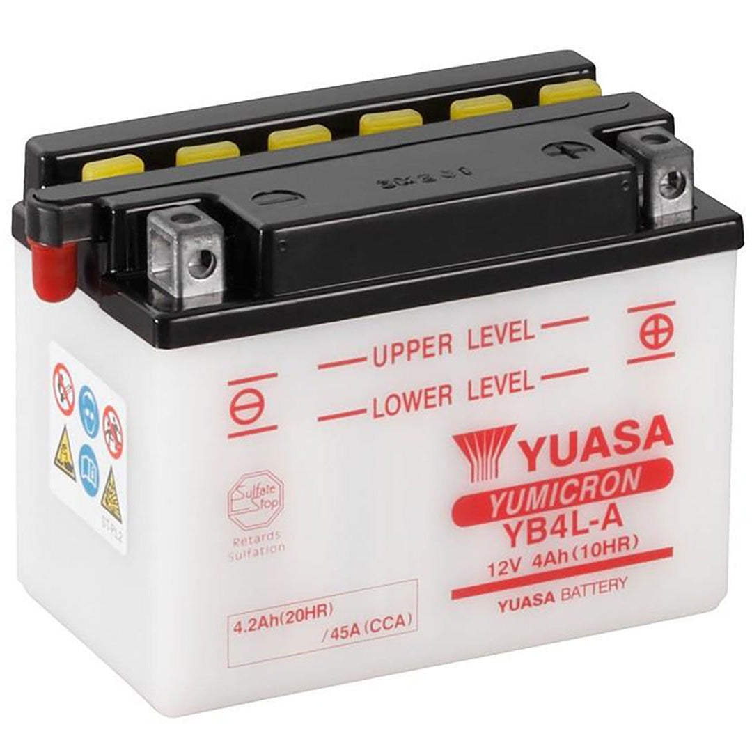 Yuasa YB4L-A Yumicron Series 12V 4Ah/56CCA Battery