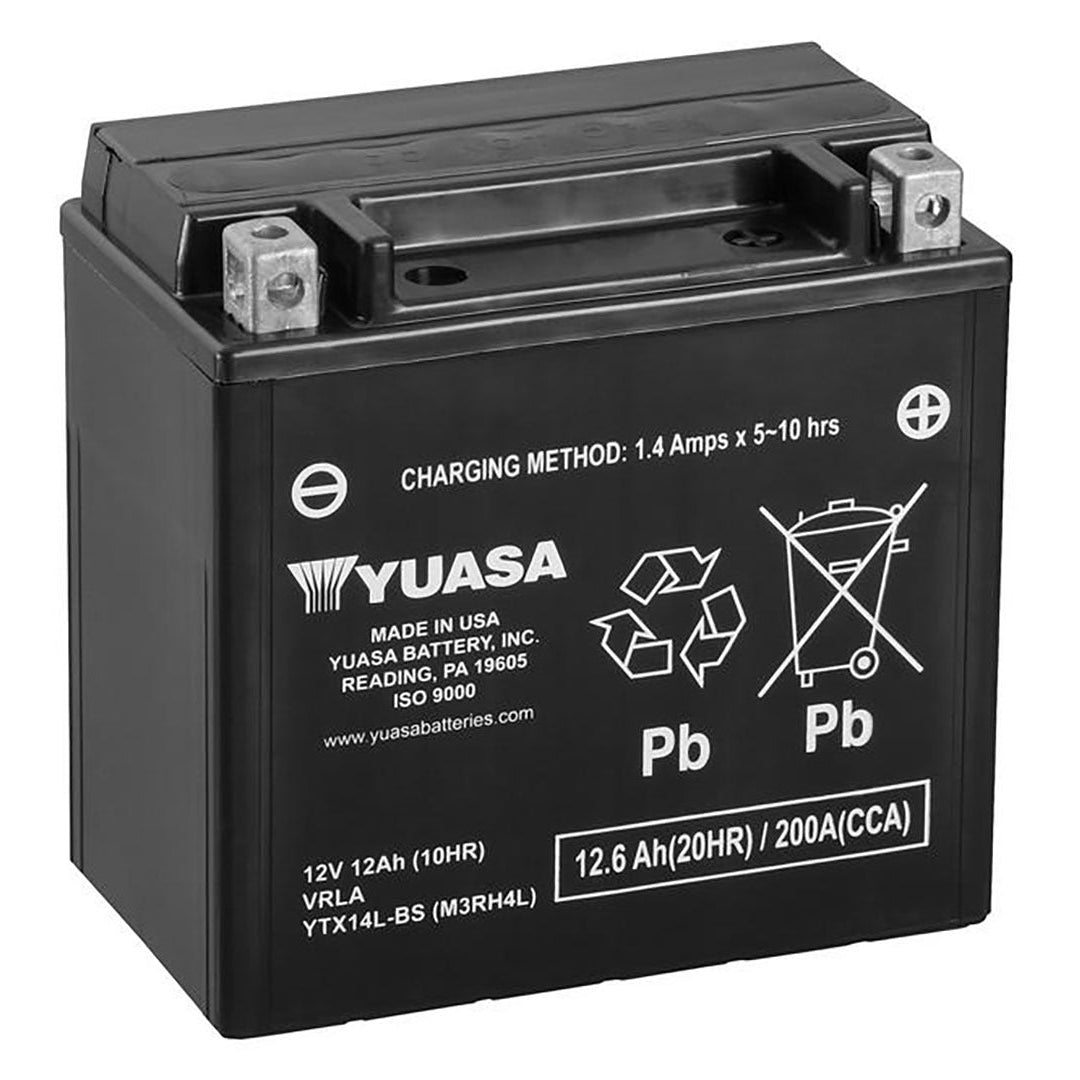 Yuasa YTX14L-BS YTX Series 12V 12Ah/200CCA Maintenance Free Battery