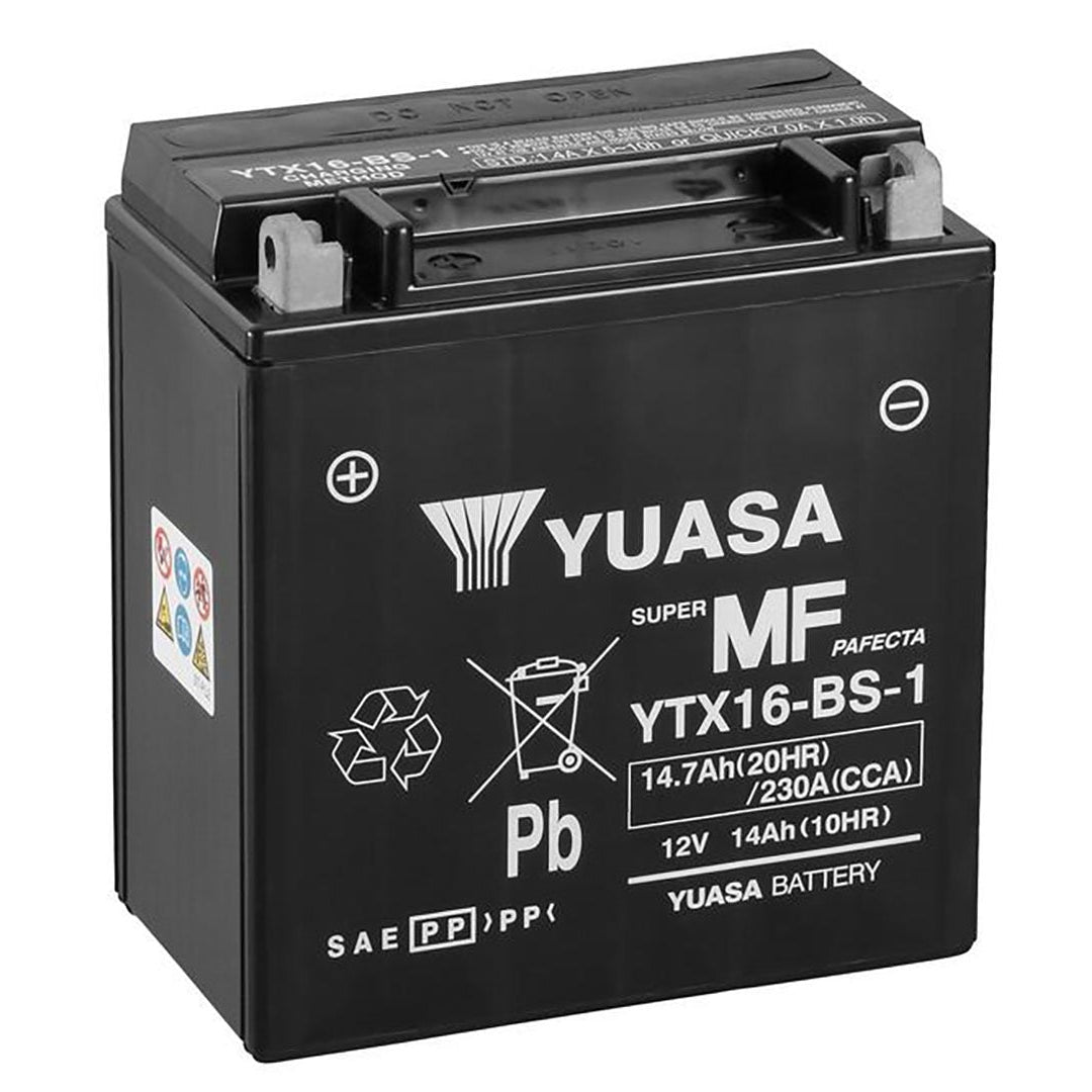 Yuasa YTX16-BS-1 YTX Series 12V 14Ah/230CCA Maintenance Free Battery