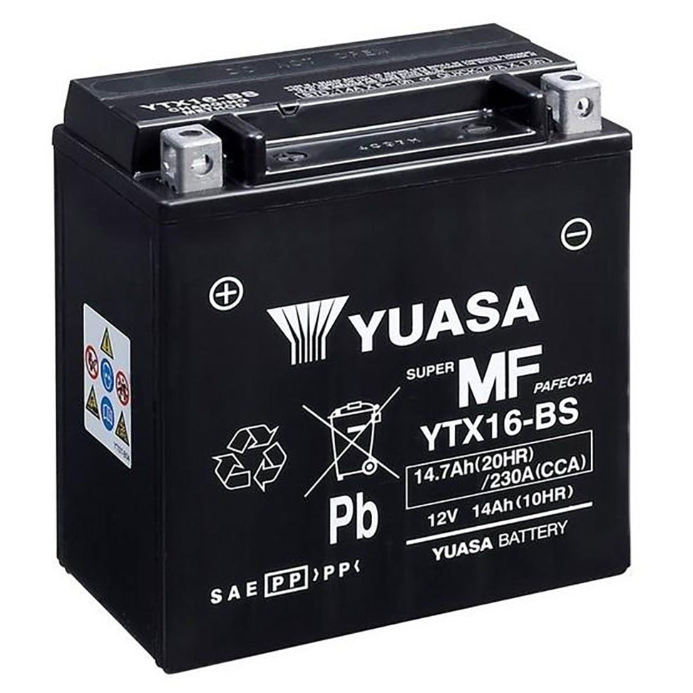 Yuasa YTX16-BS YTX Series 12V 14Ah/230CCA Maintenance Free Battery