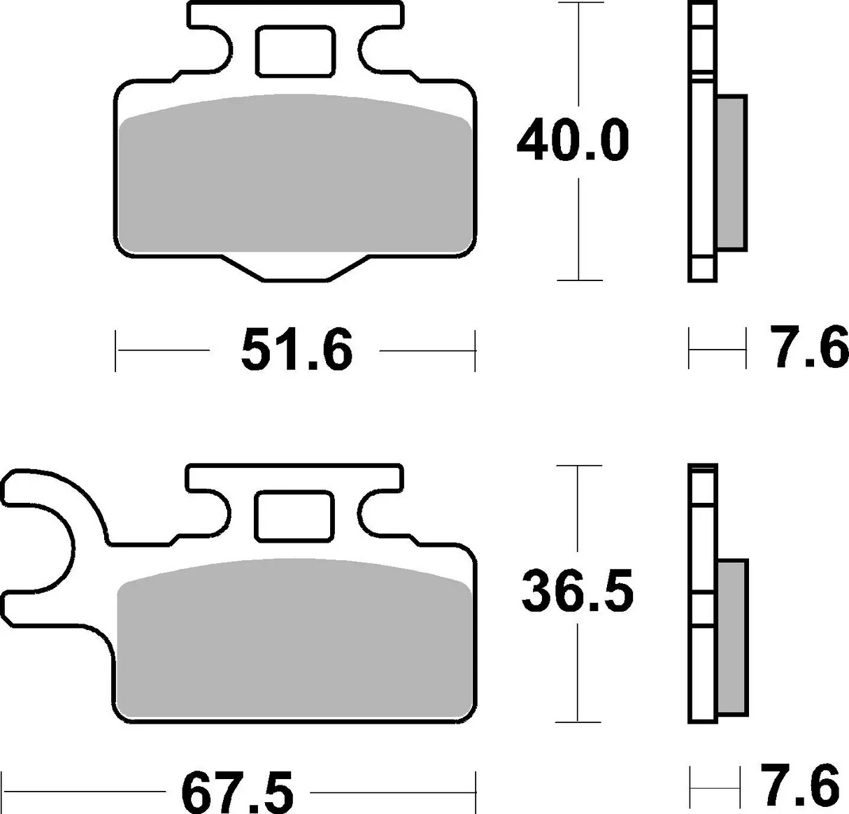 Brembo B-07KA27SX Off Road (SX) Sintered Front Brake Pad (07KA27.SX)