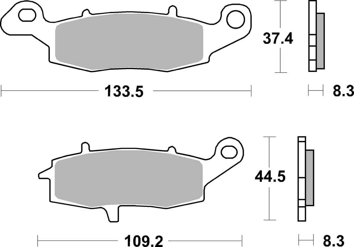 Brembo B-07KA18SA Road (SA) Sintered Front/Rear Brake Pad (07KA18.SA)