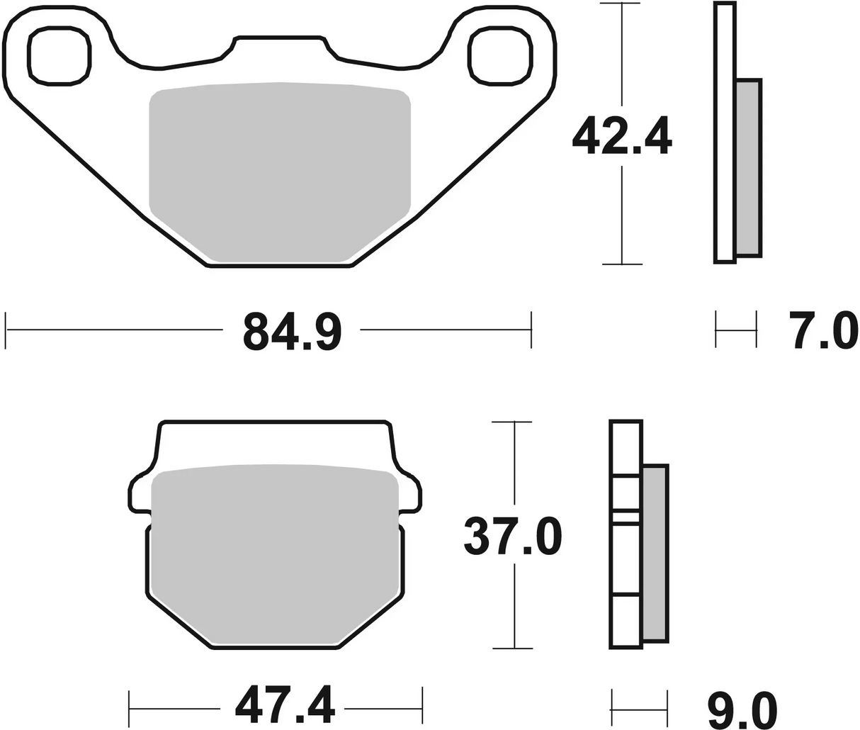 Brembo B-07KA0717 Road (17) Carbon Ceramic Front Brake Pad (07KA07.17)