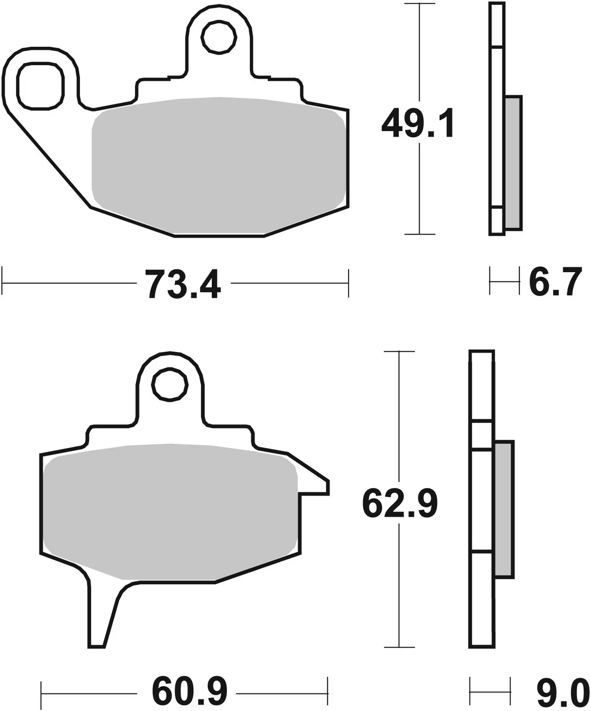 Brembo B-07KA10TT Off Road (TT) Carbon Ceramic Front Brake Pad (07KA10.TT)