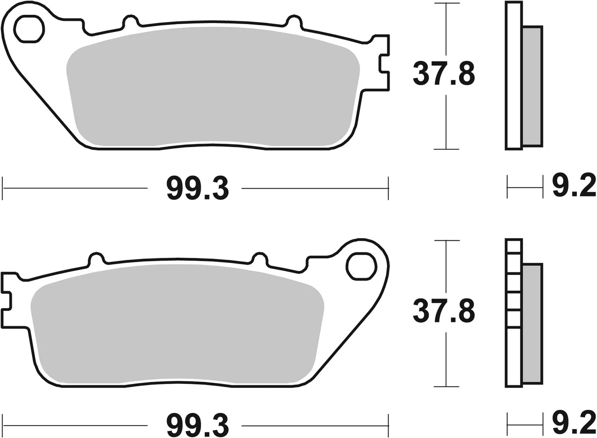 Brembo B-07HO13CC Road (CC) Carbon Ceramic Rear Brake Pad (07HO13.CC)