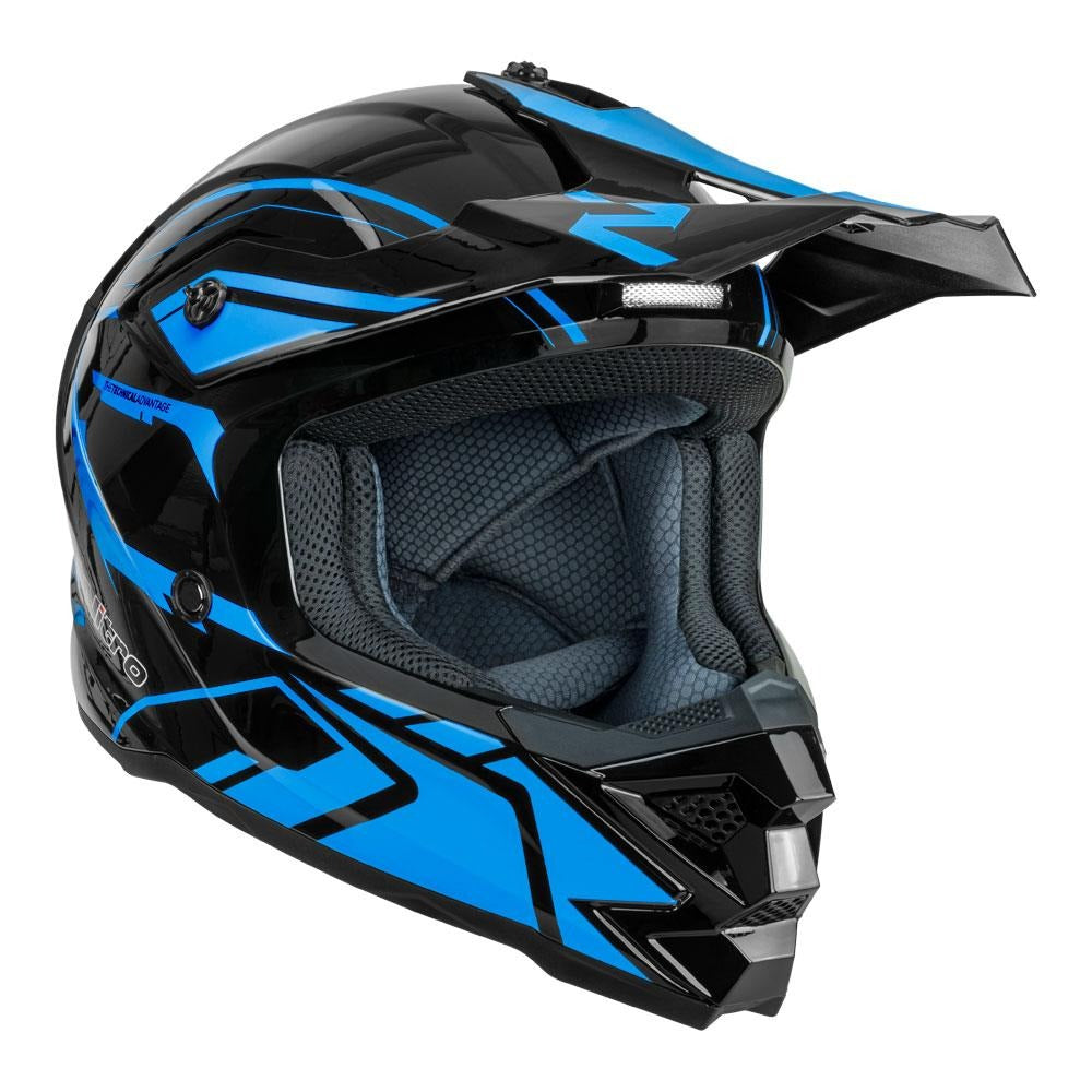 Nitro MX710 Shard II Gloss Blue/Black Youth Helmet