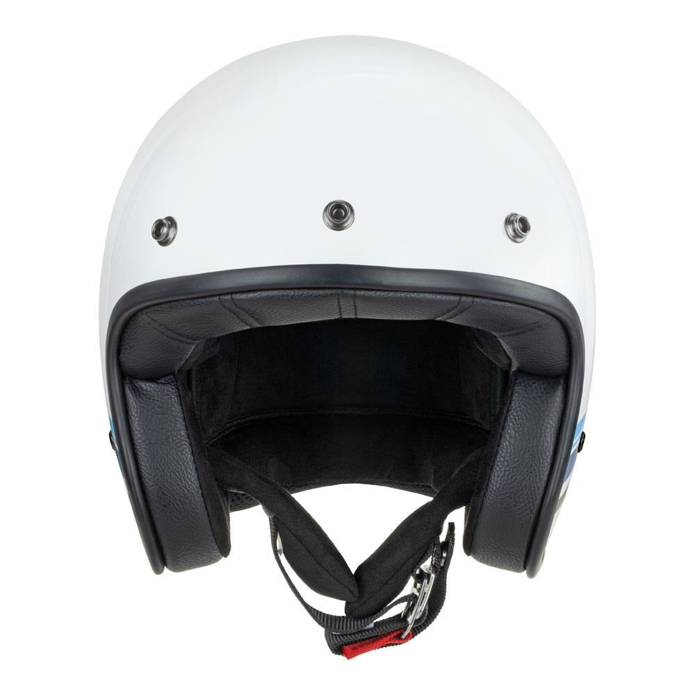 Merlin Blackbird Aero Stripe Gloss White Helmet
