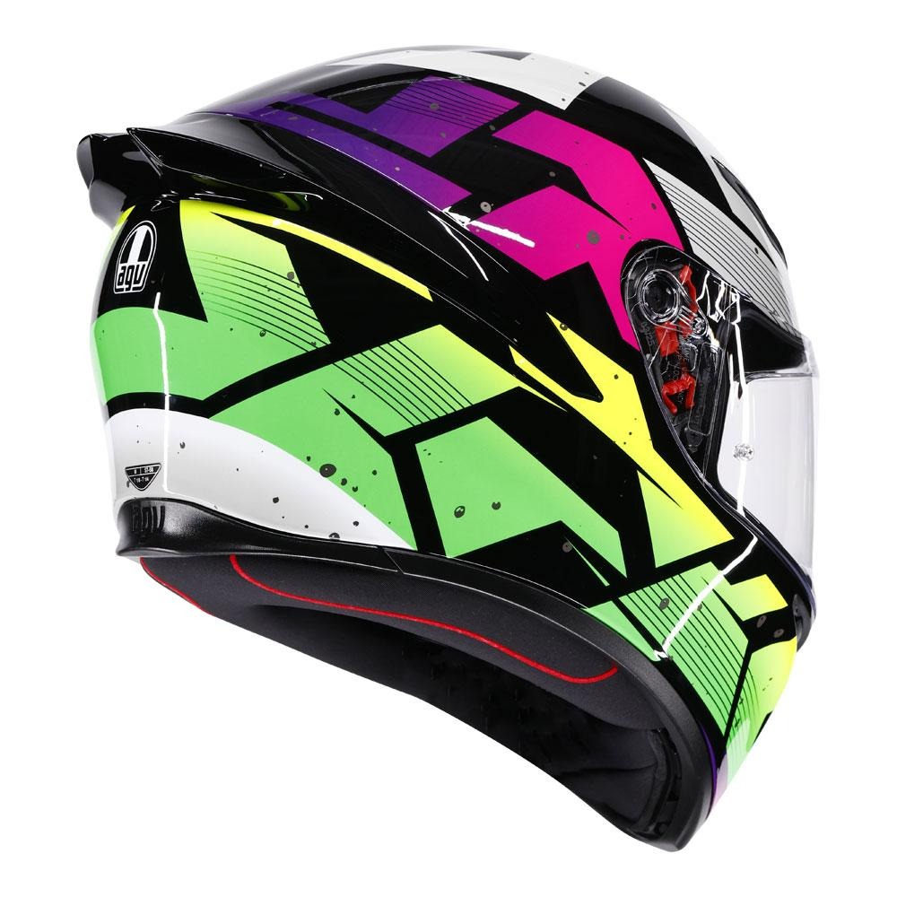 AGV K1 S Punkpulse Gloss Black/Purple/Lime Helmet