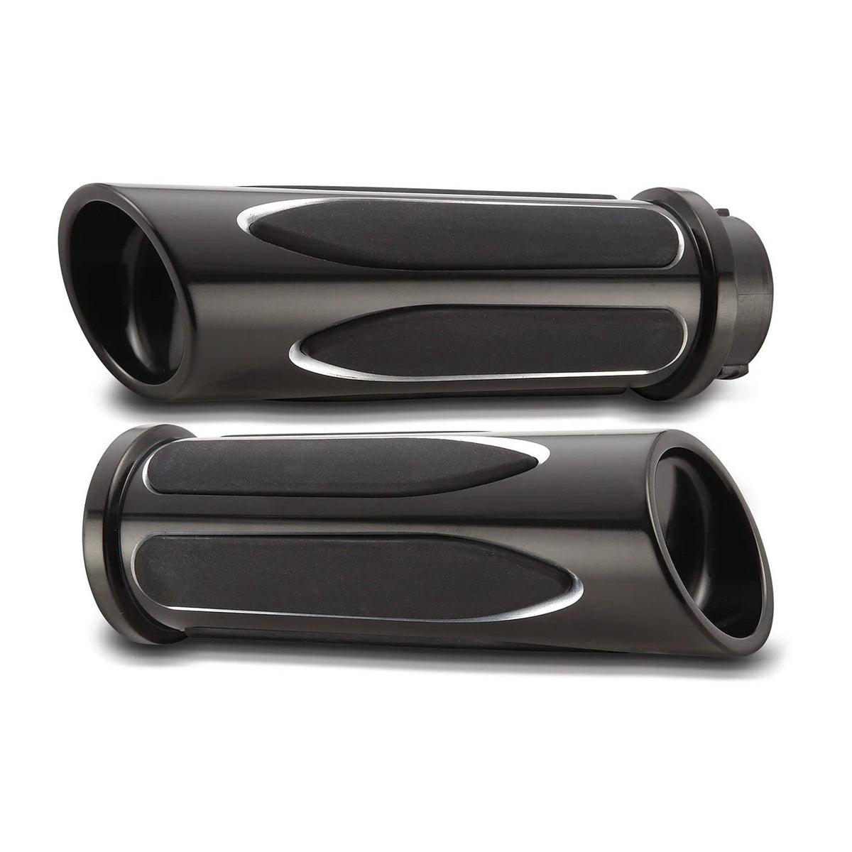 Arlen Ness AN-07-051 Deep Cut Comfort Handgrips Black for H-D w/Throttle Cable