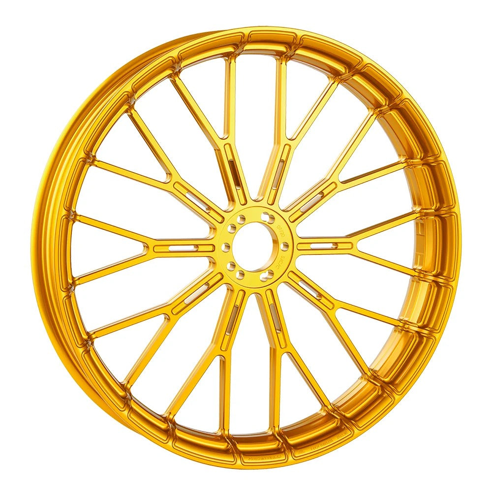 Arlen Ness AN-91-552 19" x 3.25" & 18" x 5.5" Y-Spoke Complete Wheel Set Gold for Harley-Davidson Softail Low Rider S 20-Up/Low Rider ST 22-Up