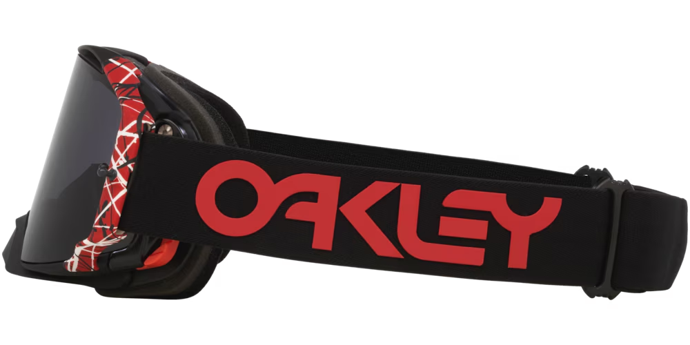 Oakley Airbrake MX Goggles w/Red Eddie Strap & Dark Grey Lenses
