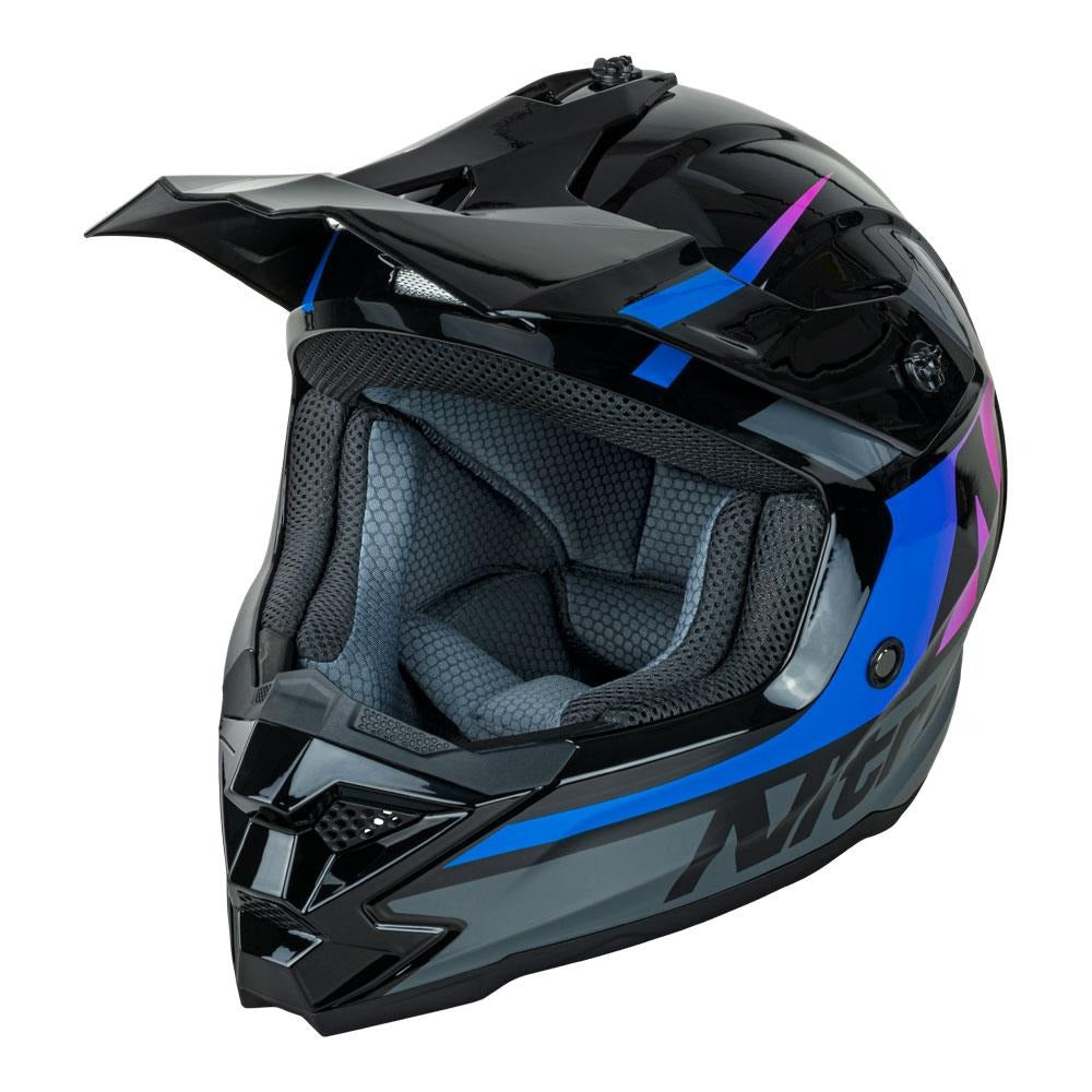 Nitro MX710 Onyx Gloss Purple/Pink Youth Helmet