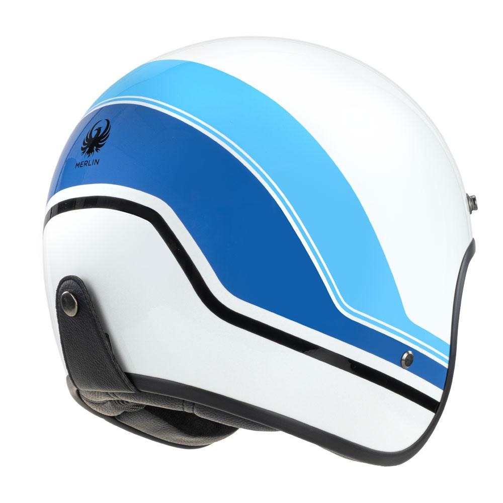 Merlin Blackbird Aero Stripe Gloss White Helmet