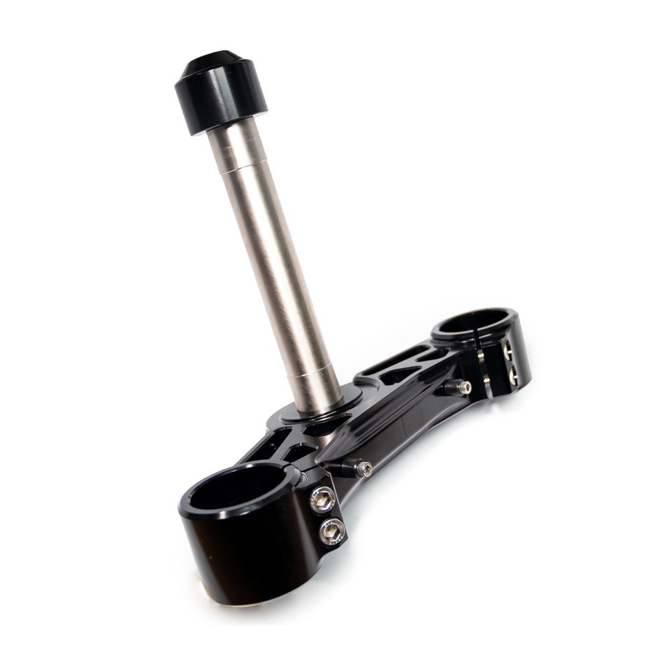 Kraus Motor Co KRA-ST-TT-12-B Wolf One Billet Bagger Bottom Triple Tree Clamp Black for Harley-Davidson Road Glide 15-23