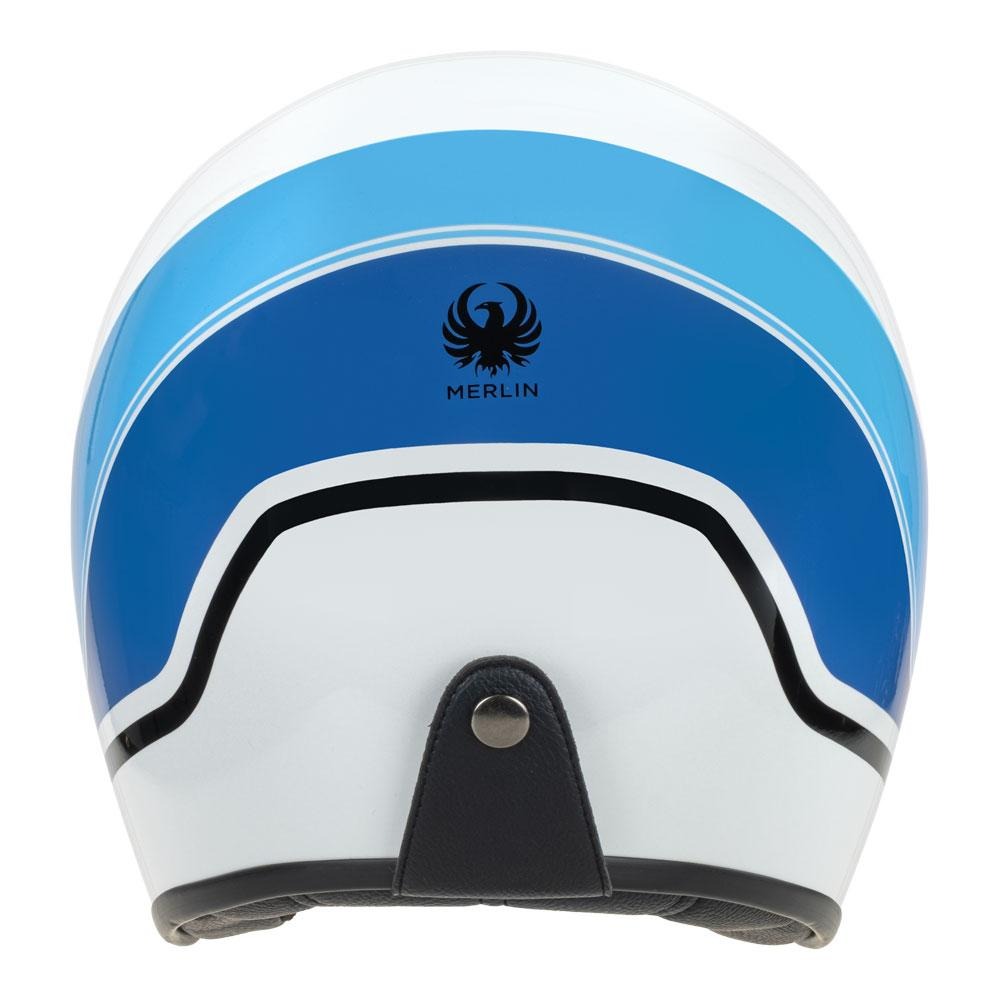 Merlin Blackbird Aero Stripe Gloss White Helmet