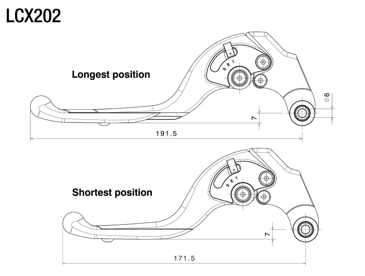 Rizoma Adjustable Plus Clutch Lever Silver/Black for Aprilia/Honda/Suzuki/Yamaha Models