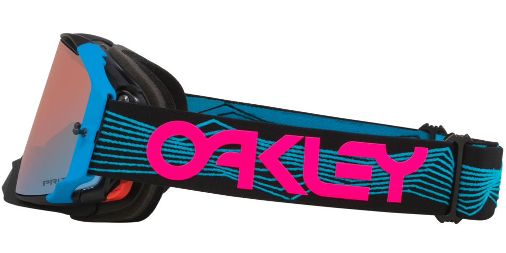 Oakley Airbrake MX Goggles w/Blue Wired Strap & Prizm MX Sapphire Iridium Lenses