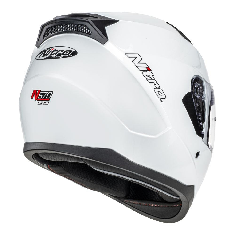 Nitro N670 Gloss White Helmet