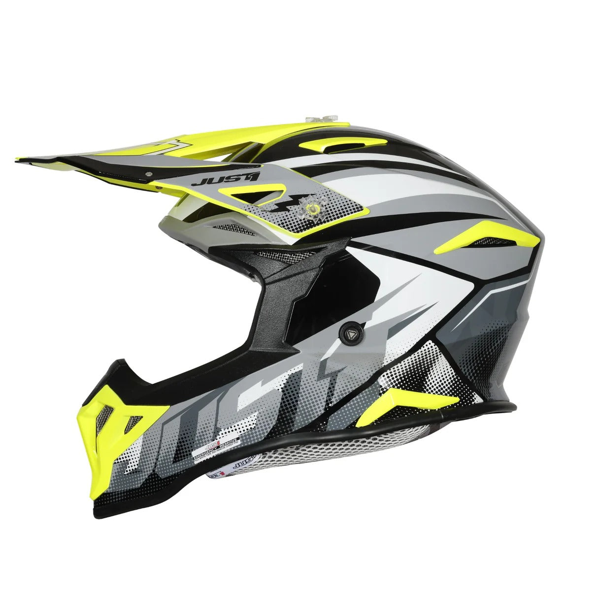 Just1 J39 Revo Matte Grey/Fluro Yellow/Black Helmet