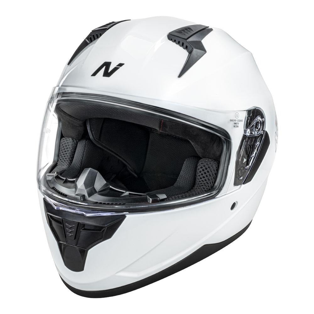 Nitro N670 Gloss White Helmet