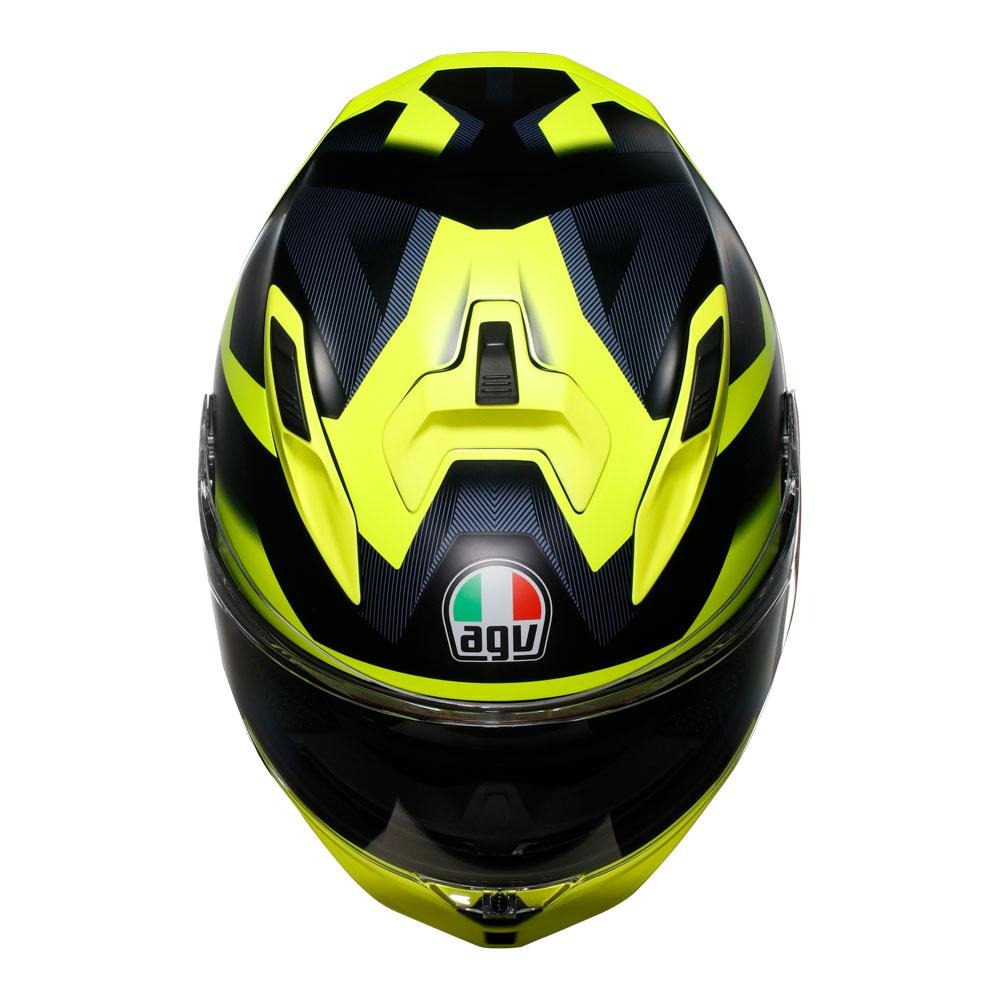 AGV K7 Glimpse Black/Fluro Yellow Helmet