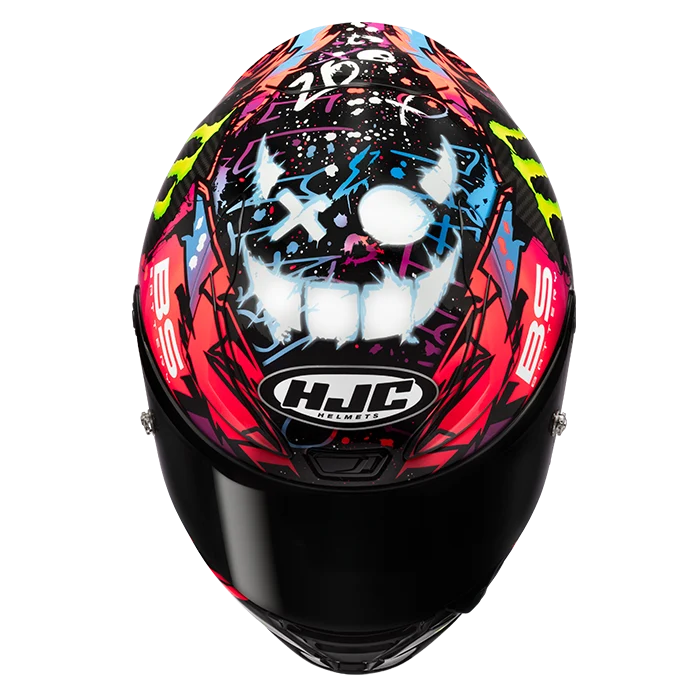 HJC RPHA 1 V2 Carbon Funky Diablo MC-8 Helmet