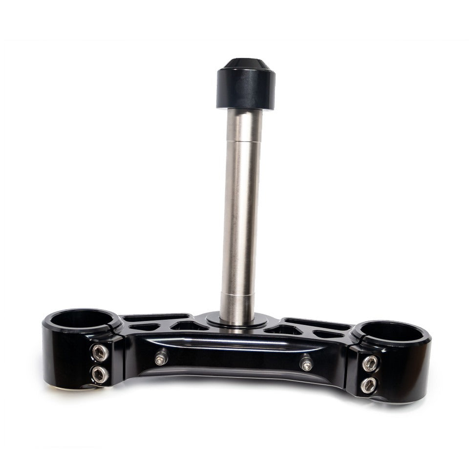 Kraus Motor Co KRA-ST-TT-12-B Wolf One Billet Bagger Bottom Triple Tree Clamp Black for Harley-Davidson Road Glide 15-23