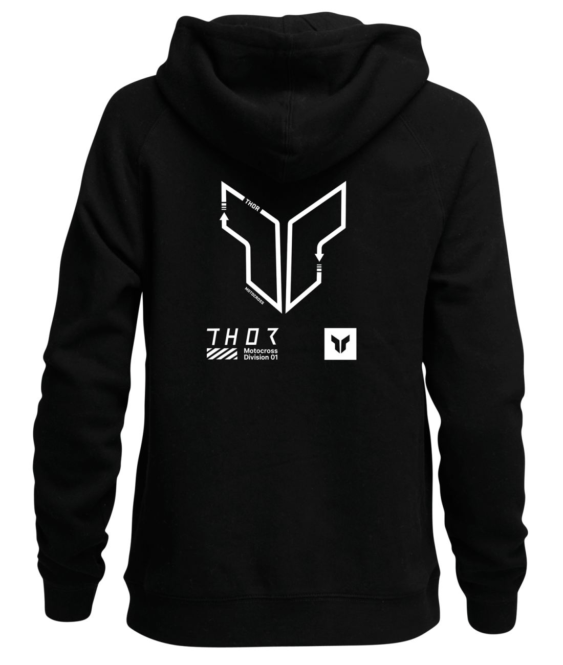 Thor 2025 Trax Black Womens Pullover Hoodie