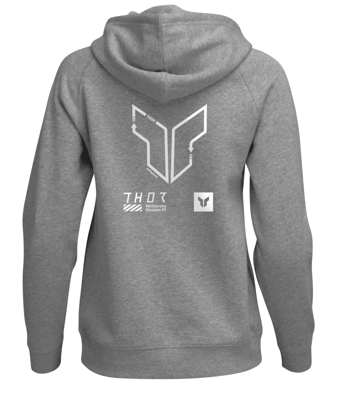 Thor 2025 Trax Grey Womens Pullover Hoodie