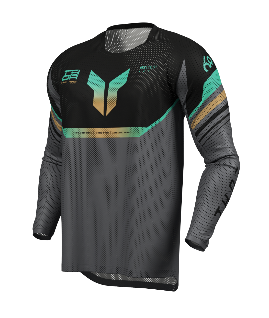 Thor 2026 Launchmode Air Raptor Black/Charcoal Jersey