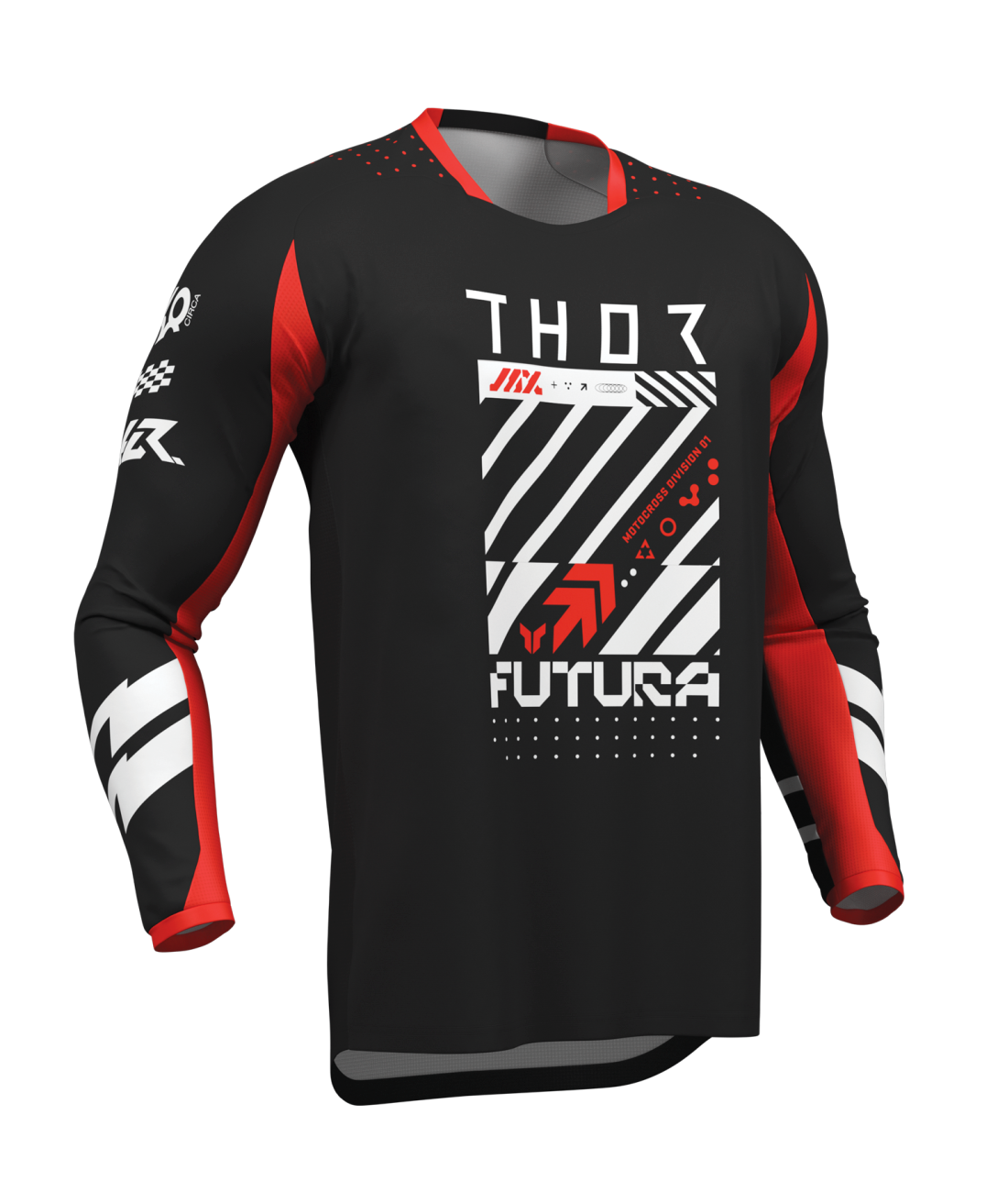 Thor 2026 Launchmode Futura Black/Red Youth Jersey