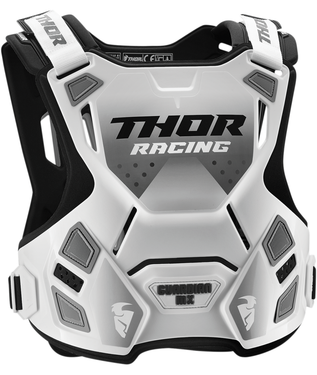 Thor 2026 Guardian MX White/Black Youth Chest Guard
