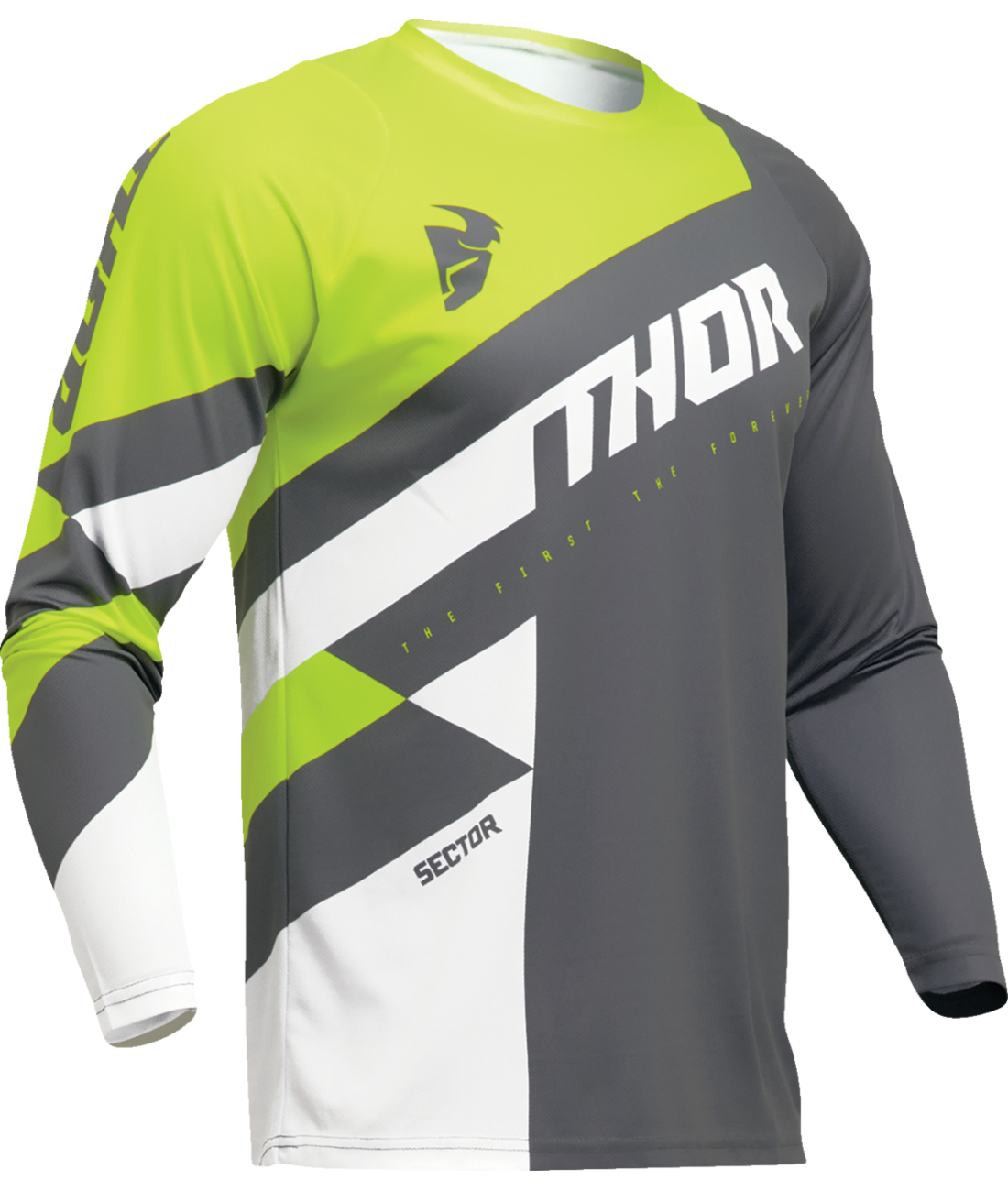 Thor 2025 Sector Checker Charcoal/Acid Youth Jersey