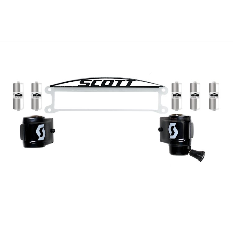 Scott Replacement WFS Roll-Off Kit for Hustle/Primal/Split OTG Goggles (Anti-Stick Grid, White Canisters, 5 Refills)