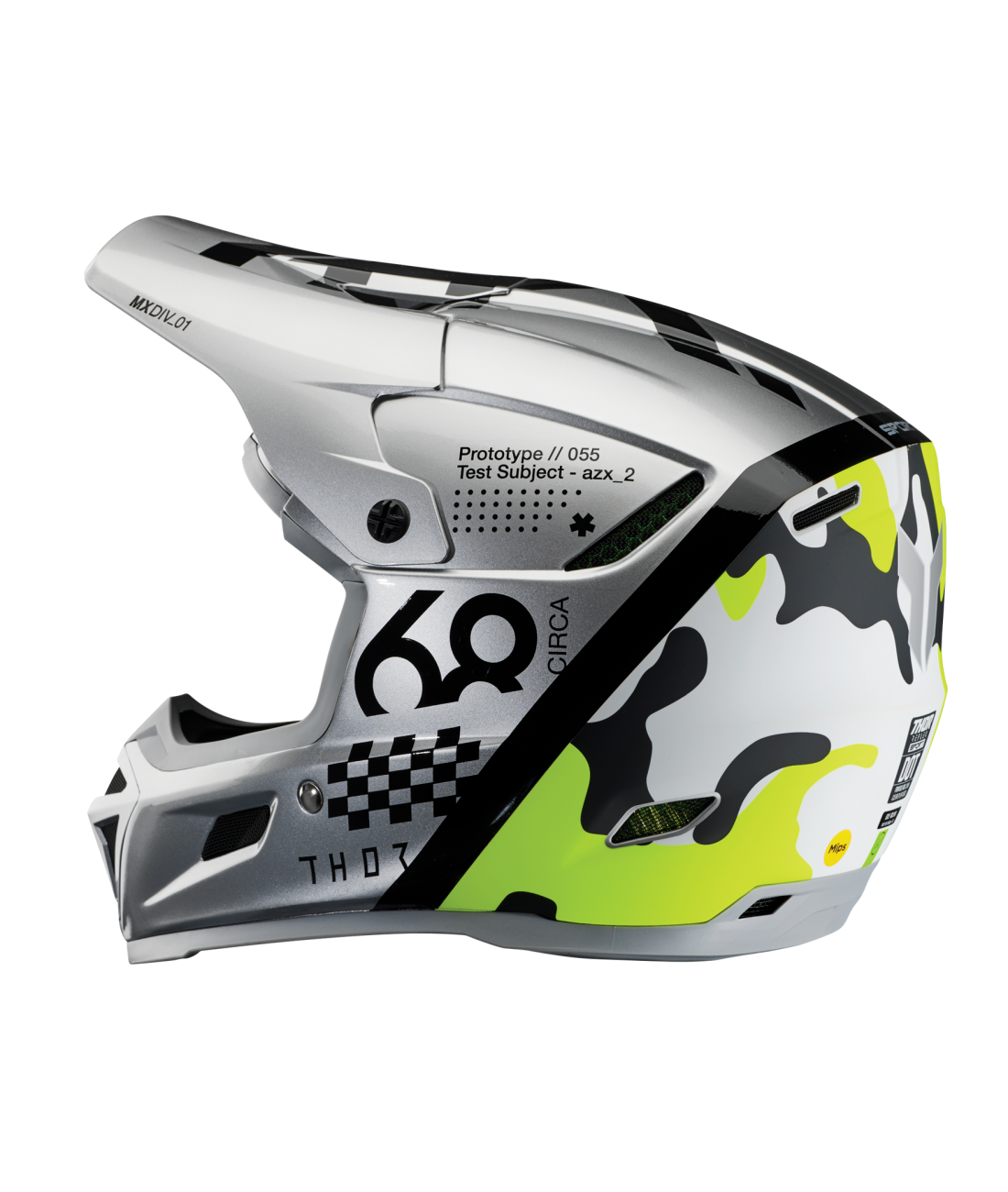 Thor 2026 Reflex Sport Riot Matte Grey/Acid Helmet