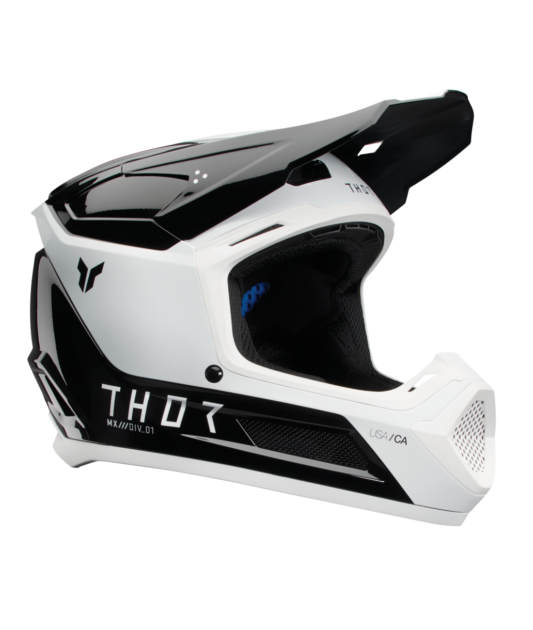 Thor 2026 Fleet Storm Gloss Black/White Youth Helmet