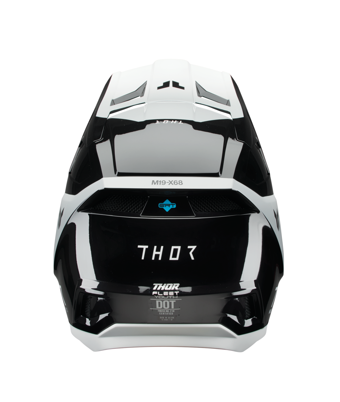 Thor 2026 Fleet Storm Gloss Black/White Youth Helmet
