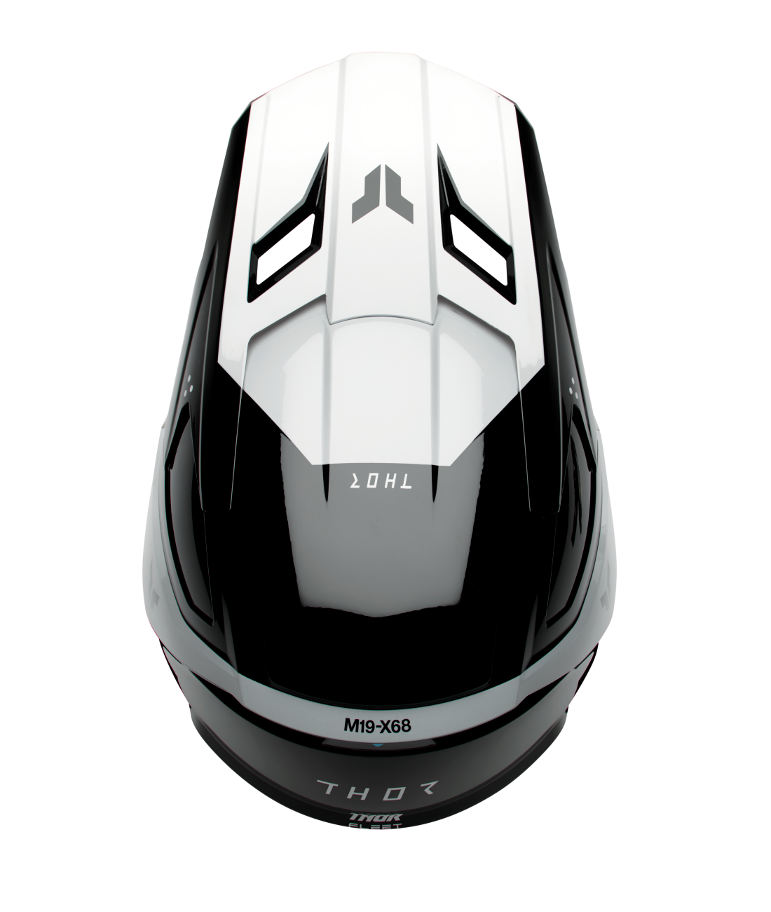 Thor 2026 Fleet Storm Gloss Black/White Youth Helmet