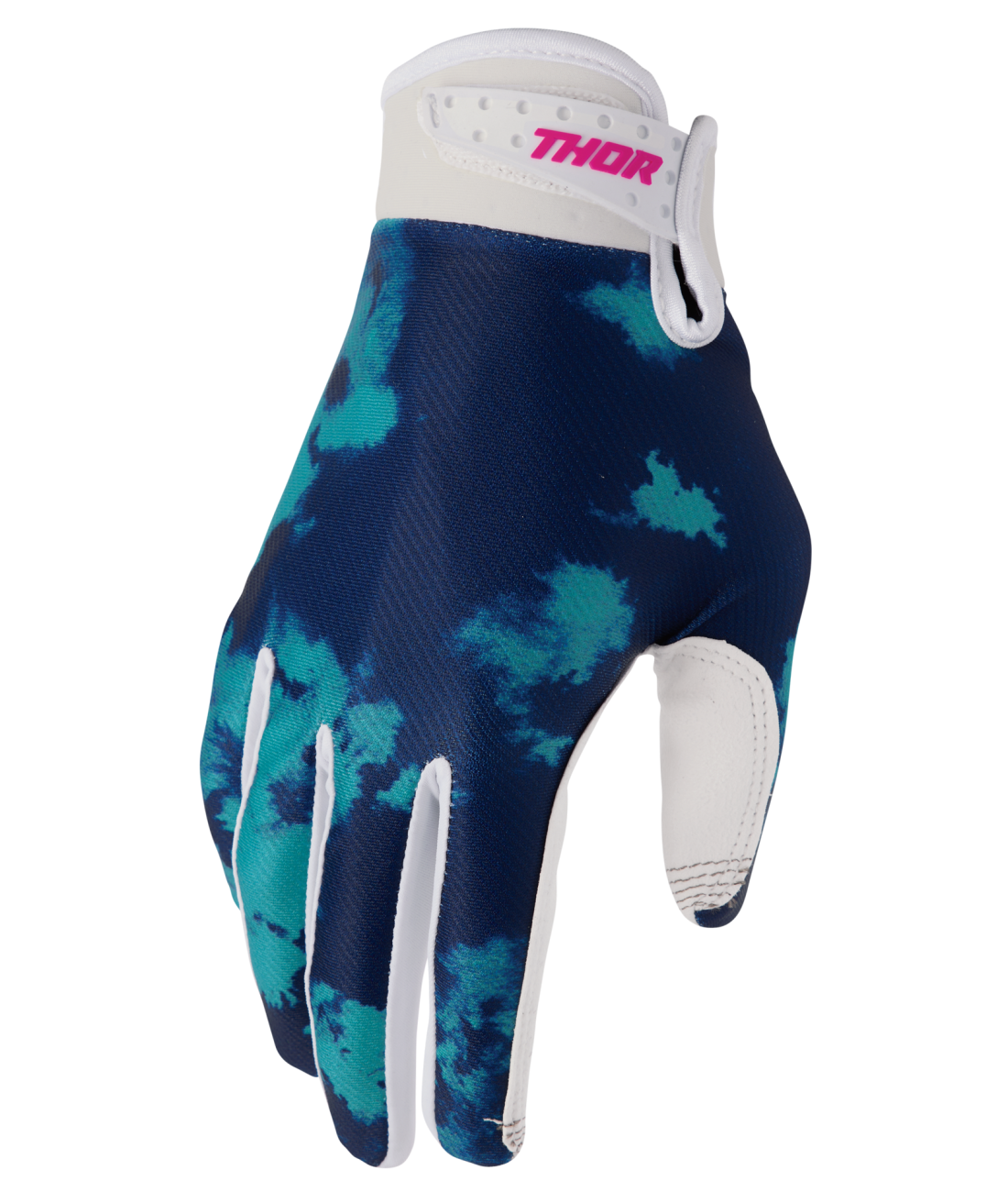 Thor 2026 Launchmode Bleach White/Aqua Youth Gloves