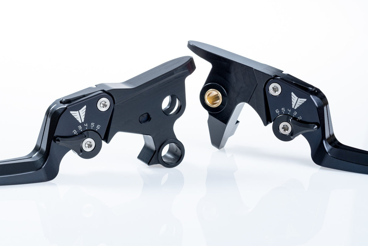 Muller Motorcycle AG MUL-150-20 Adjustable Levers Black for Harley-Davidson Softail 25-Up