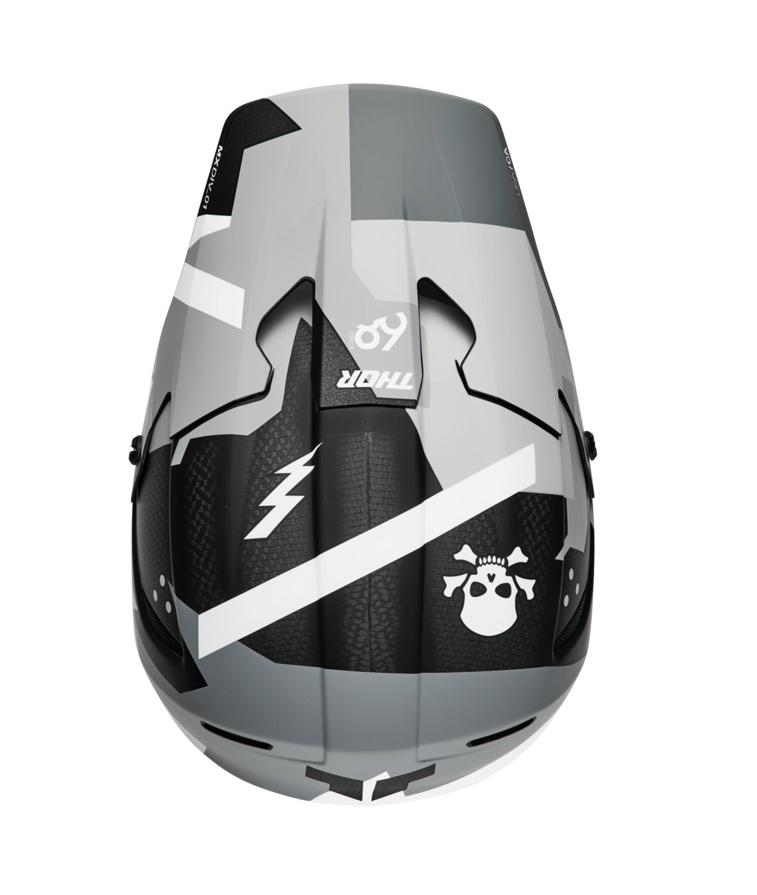 Thor 2026 Reflex Sport Carbon Brave Matte Grey/White Helmet