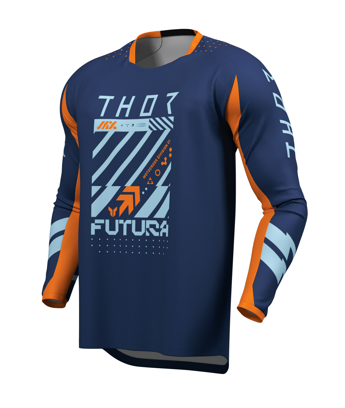 Thor 2026 Launchmode Futura Navy/Orange Jersey