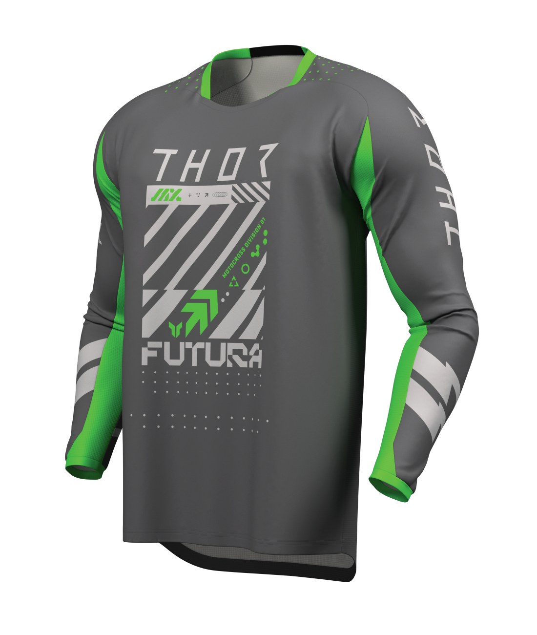 Thor 2026 Launchmode Futura Charcoal/Green Jersey