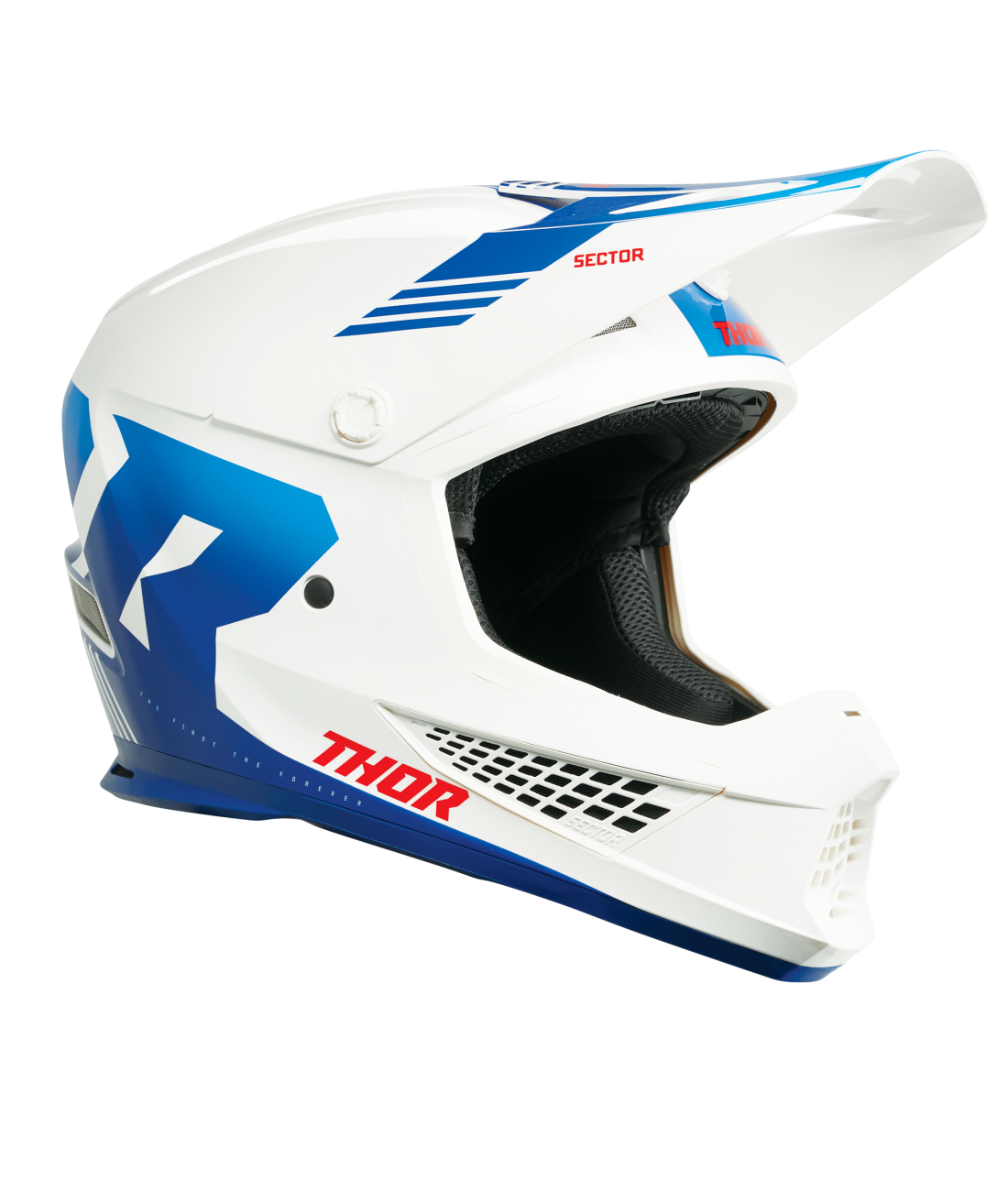 Thor 2025 Sector 2 Carve Gloss White/Blue Helmet