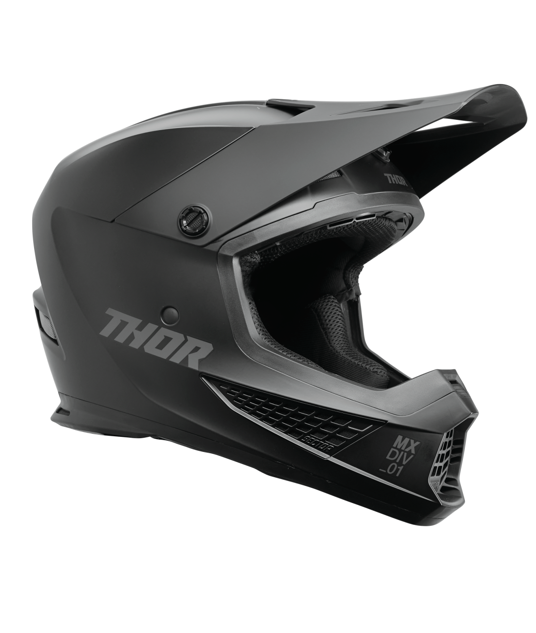 Thor 2025 Sector 2 Solid Matte Blackout Helmet