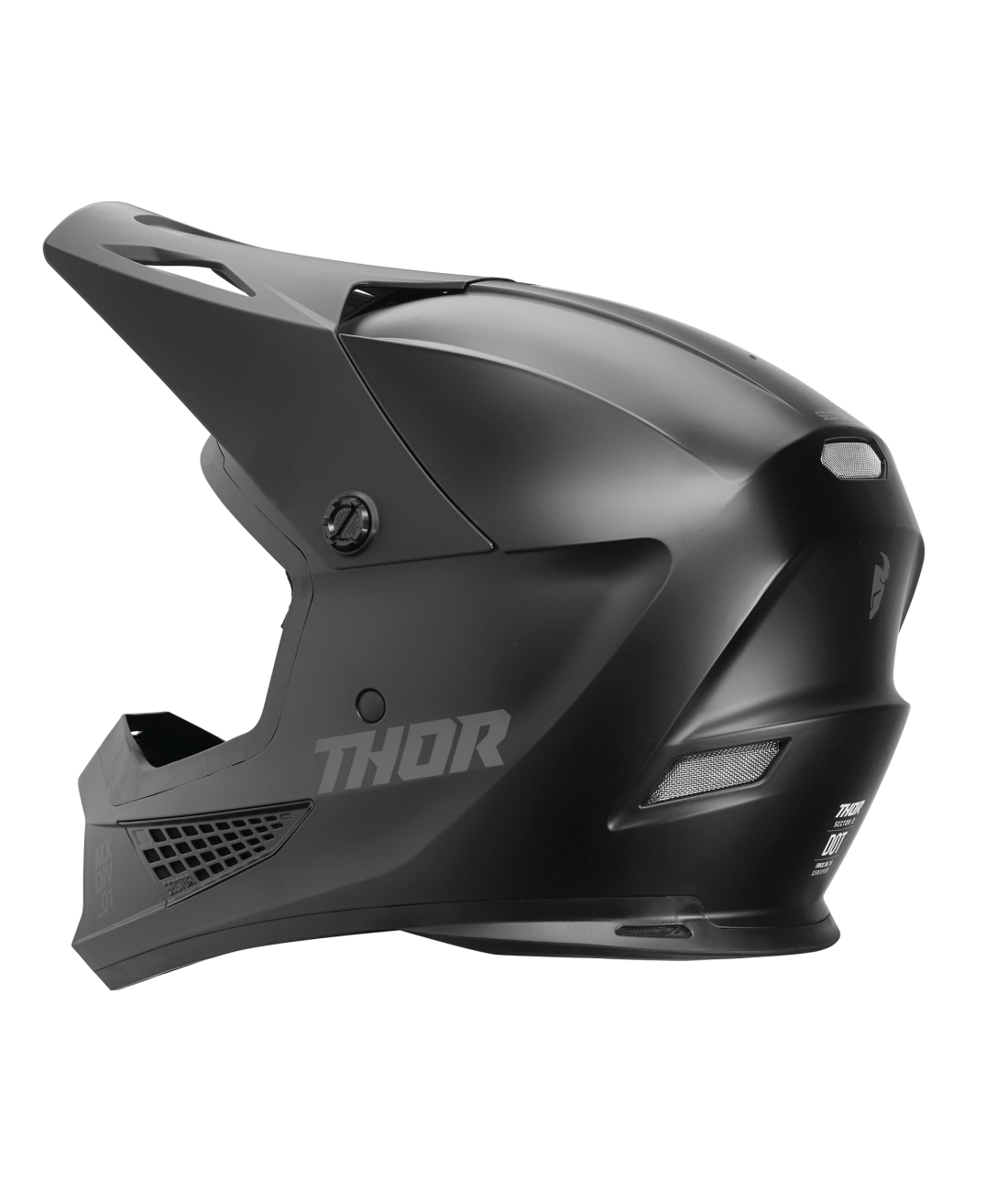 Thor 2025 Sector 2 Solid Matte Blackout Helmet