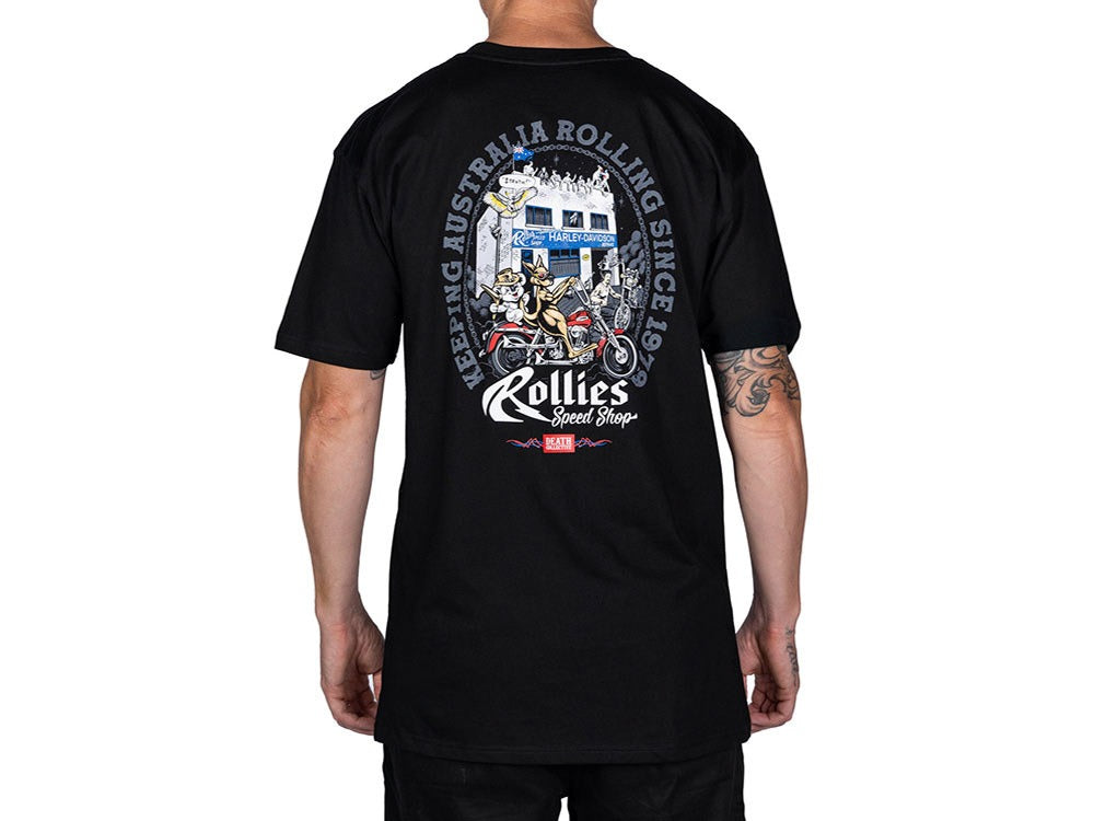 Death Collective Rollies Australia Day Black T-Shirt