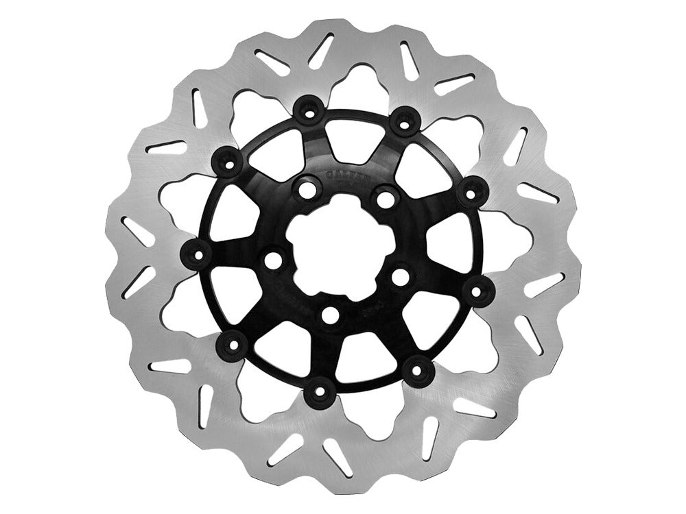 GBrakes GB-GBDU002 11.5" Rear Floating Wave Disc Rotor w/Black Carrier for Big Twin 00-Up/Sportster 00-10